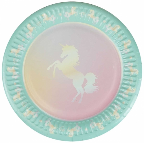 Paper Plates - Unicorn 8 pcs